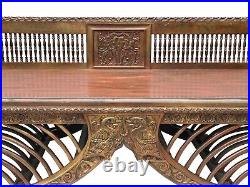 Vintage SouthEast Asia Wood Elephant Birds Curve Legs Motif DayBed Couch ws3853