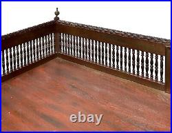 Vintage SouthEast Asia Wood Elephant Birds Curve Legs Motif DayBed Couch ws3853