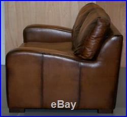 Vintage Style Hand Dyed Cigar Brown Leather Sofa Lovely Style And Design