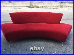 Vintage Thayer Coggin Sofa Modernist Modern Curved 96