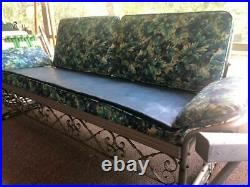 @@@Vintage The Bunting Co. Aluminum Couch and Chaise Blue Floral All Original@@@