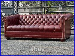 Vintage Tufted Leather Chesterfield Sofa By Leather Craft