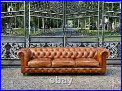 Vintage Tufted Leather chesterfield sofa