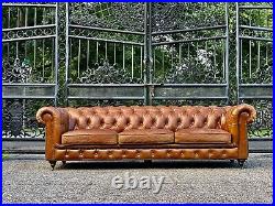 Vintage Tufted Leather chesterfield sofa