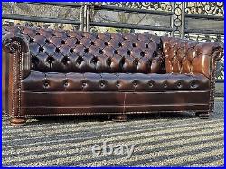 Vintage Tufted leather chesterfield Sofa By Leather Craft