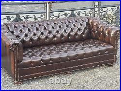 Vintage Tufted leather chesterfield Sofa By Leather Craft