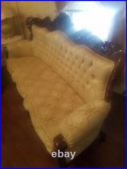 Vintage Victorian era couch and matching chair