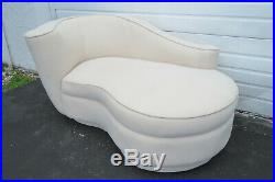 Vintage Vladimir Kagan Style Serpentine Curved Chaise Lounge 1248