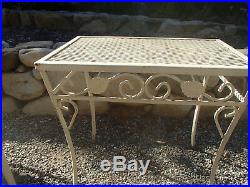 Vintage Woodard Outdoor Patio Porch Furniture Sofa, Two Arm Chairs, coffee table