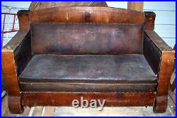 Vintage Wooden Duofold Sofa Bed by Kreohler Co
