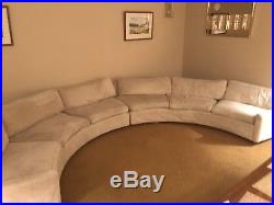 Vintage original white faux fur couch set made by Thayer Coggin Inc. Circa 1965