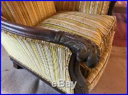 Vintage wood carved Victorian matching chair and couch UPDATED PICTURES