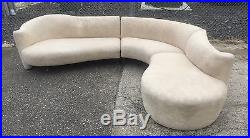 Vladimir Kagan Sectional Sofa With Lucite Legs Cloud Mid Century Modern