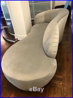 Vladimir Kagan-Weiman Curved Serpentine Chaise Modern Contemporary Kidney Sofa