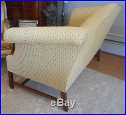 Vtg Chippendale Style Camelback Settee Sofa Loveseat Beige FREE LOCAL DELIVERY