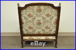 Vtg French Country Louis XV Style Wing Back Settee Love Seat Chair Wide Seat