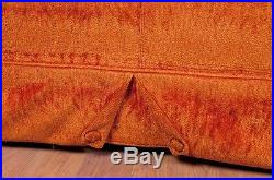 Vtg MCM Mid Century Knoll Style Sofa Couch Sunset Orange Acorn Finials DALLAS