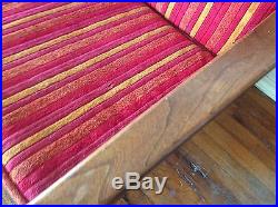 Vtg Mid Century SETTEE Loveseat Bench sofa couch modern retro slatted wood