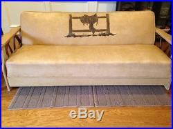 Wagon Wheel Style Vintage Cowboy Furniture Sofa, Chair and 3 Tables Set 1950's