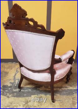 Walnut Victorian 4 Piece Parlor Set Sofa & 3 Chairs Attributed to John Jelliff