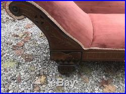 Walnut Victorian Fainting Couch