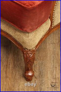 Wesley Hall French Louis XV Style Carved Frame Loveseat