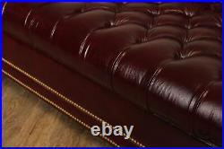 Whittemore-Sherrill Tufted Oxblood Leather Chesterfield Sofa