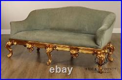 William Switzer Rococo Style Pair of Carved Giltwood Sofas