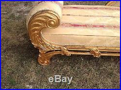 Wonderful Gold Leaf Gilt 1940 1950 Era French Style Recamier Couch