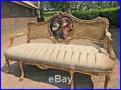 Wonderfully Decorated Louis XVI Sofa/love Seat/settee Worldwide Shipping
