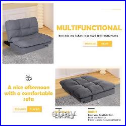 ZB Sofa Bed, Memory Foam Futon, Sleeper Sofa, Convertible Couch Bed Classic Grey